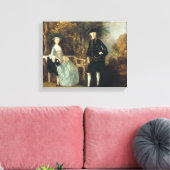 ロイド夫人とその息子リチャード・サベージ・ロイド キャンバスプリント (インサイチュ (リビング))