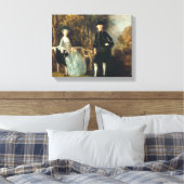 ロイド夫人とその息子リチャード・サベージ・ロイド キャンバスプリント (インサイチュ (寝室))