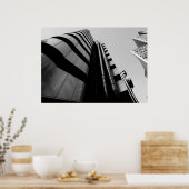 ロイド建物中央ロンドン白黒 ポスター (キッチン)