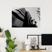 ロイド建物中央ロンドン白黒 ポスター (ホームオフィス)