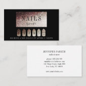 ロイヤリット5爪、 ネイルアーティスエレガントト・シルバー・ラスト 名刺 (正面/裏面)