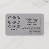 ロイヤリティのカード・ショップのサロン ロイヤリティカード (裏面)