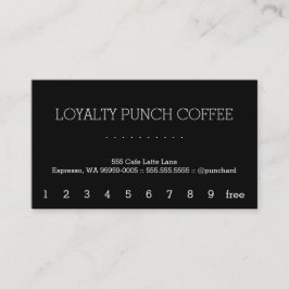 ロイヤリティのコーヒーパンチカードのスタイミー ロイヤリティカード