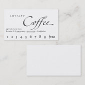 ロイヤリティのコーヒーパンチカード ロイヤリティカード (正面/裏面)