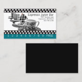 ロイヤリティのコーヒー二重パンチカード ロイヤリティカード (正面/裏面)