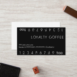 ロイヤリティのコーヒー二重穿孔カード ロイヤリティカード