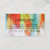 ロイヤリティのコーヒー穿孔器のカラフルでモダンな木製の一見#22 ロイヤリティカード (裏面)
