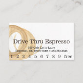 ロイヤリティのニュースのフォントのコーヒー汚れのパンチカード ロイヤリティカード (正面)