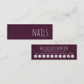 ロイヤリティのパンチカードを釘付けします ロイヤリティカード (正面/裏面)