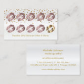 ロイヤリティのパンチカード-挨りだらけのバラのグリッターおよび金ゴールド2 ロイヤリティカード (正面/裏面)