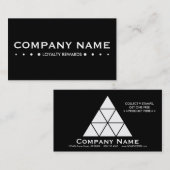 ロイヤリティのピラミッドのパンチカード(カスタマイズ可能な色) ロイヤリティカード (正面/裏面)