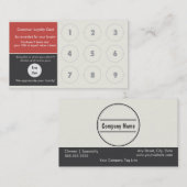 ロイヤリティの名刺のスタンプカード ロイヤリティカード (正面/裏面)