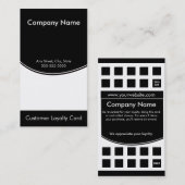 ロイヤリティの名刺のパンチカード ロイヤリティカード (正面/裏面)