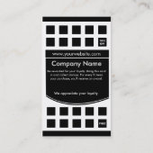 ロイヤリティの名刺のパンチカード ロイヤリティカード (裏面)