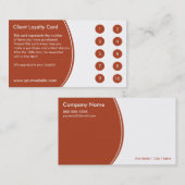 ロイヤリティの名刺のパンチカード ロイヤリティカード (正面/裏面)