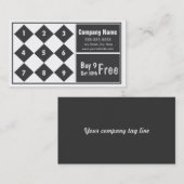 ロイヤリティの名刺のパンチカード ロイヤリティカード (正面/裏面)