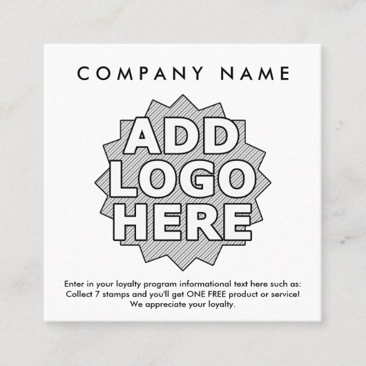 ロイヤリティの報酬の正方形を一周します ロイヤリティカード (正面)