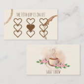 ロイヤリティはカードcoffeeshopのカフェに報酬を与えます 名刺 (正面/裏面)