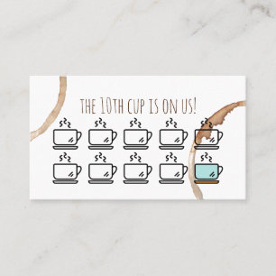 ロイヤリティはカードcoffeeshopのカフェに報酬を与えます 名刺