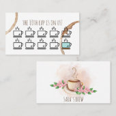 ロイヤリティはカードcoffeeshopのカフェに報酬を与えます 名刺 (正面/裏面)