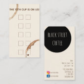ロイヤリティはカードcoffeeshopのカフェに報酬を与えます 名刺 (正面/裏面)