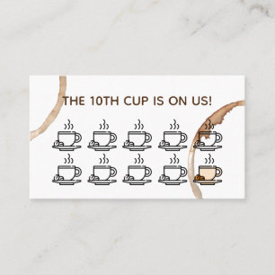 ロイヤリティはカードcoffeeshopのカフェに報酬を与えます 名刺