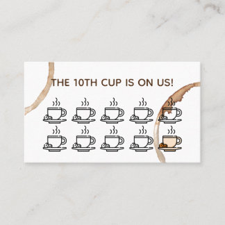 ロイヤリティはカードcoffeeshopのカフェに報酬を与えます 名刺