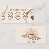 ロイヤリティはカードcoffeeshopのカフェに報酬を与えます 名刺 (正面/裏面)