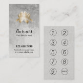 ロイヤリティは|の金ゴールドのはすヨガの黙想のマッサージを梳きます ロイヤリティカード (正面/裏面)