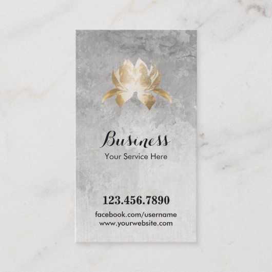 ロイヤリティは|の金ゴールドのはすヨガの黙想のマッサージを梳きます ロイヤリティカード (正面)