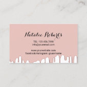 ロイヤリティを滴らせる鞭のメーキャップアーティストのばら色の金ゴールド ロイヤリティカード (裏面)