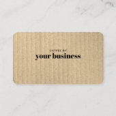 ロイヤリティカスタムカード – シンプルクラフト紙ブラック ロイヤリティカード (裏面)