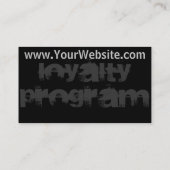 ロイヤリティカスタムパンチカード ロイヤリティカード (裏面)