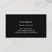 ロイヤリティカモダンードフォイルバラ金ゴールド美しいサロン ロイヤリティカード (裏面)