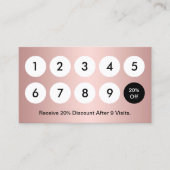 ロイヤリティカモダンードフォイルバラ金ゴールド美しいサロン ロイヤリティカード (正面)