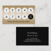 ロイヤリティカモダンードフォイル金ゴールド美しいサロン ロイヤリティカード (正面/裏面)