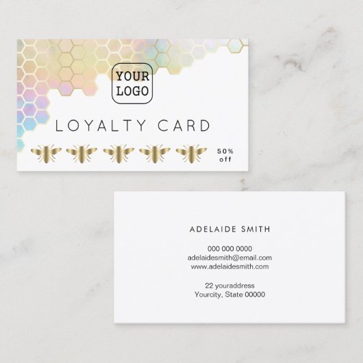 ロイヤリティカルビーハニカム 名刺 (正面/裏面)