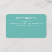 ロイヤリティカードかわいいモダンロイヤリティ10ミントグリーン ロイヤリティカード (裏面)