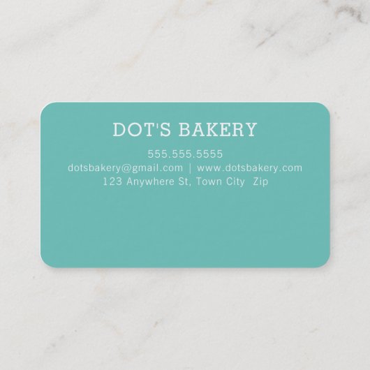 ロイヤリティカードかわいいモダンロイヤリティ10ミントグリーン ロイヤリティカード (裏面)