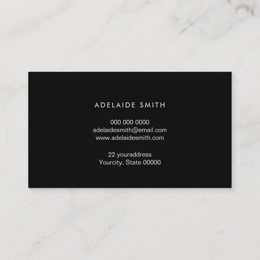 ロイヤリティカードのオパール生地 名刺 (裏面)