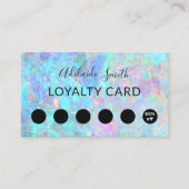 ロイヤリティカードのオパール生地 名刺 (正面)