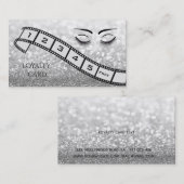 ロイヤリティカードのキラキラのフィルムストリップのまつげ眉 ロイヤリティカード (正面/裏面)