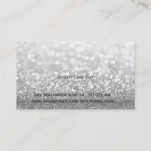 ロイヤリティカードのキラキラのフィルムストリップのまつげ眉 ロイヤリティカード (裏面)