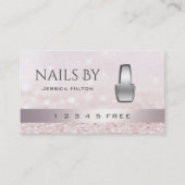 ロイヤリティカードの輝く《写真》ぼけ味明るい爪、 ネイルポーランド ロイヤリティカード (正面)