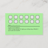 ロイヤリティカードの顧客保持戦略 名刺 (裏面)