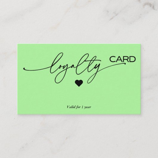 ロイヤリティカードの顧客保持戦略 名刺 (正面)