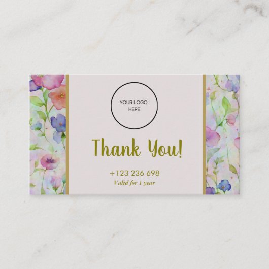 ロイヤリティカードの顧客保持戦略 名刺 (正面)