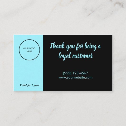 ロイヤリティカードの顧客保持戦略 名刺 (裏面)