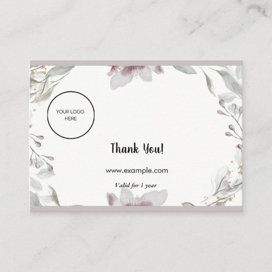 ロイヤリティカードの顧客保持戦略 名刺 (正面)