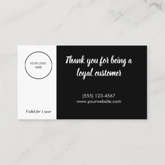 ロイヤリティカードの顧客保持戦略 名刺 (裏面)